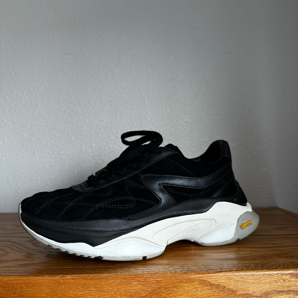 RAG & BONE Womens Legacy Runner Sneaker Black Suede & Leather